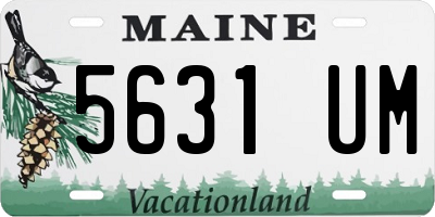 ME license plate 5631UM