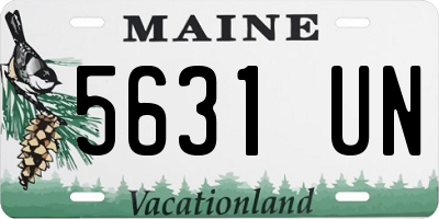 ME license plate 5631UN