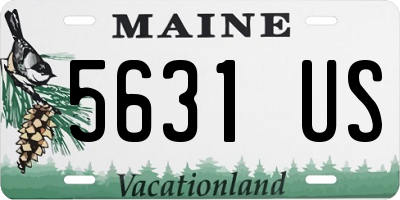 ME license plate 5631US