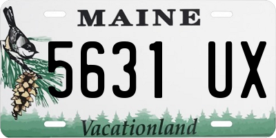 ME license plate 5631UX