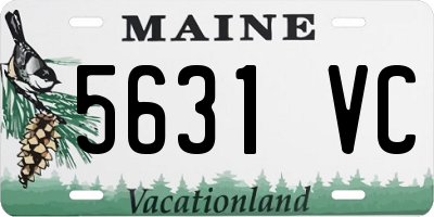 ME license plate 5631VC