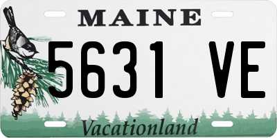 ME license plate 5631VE