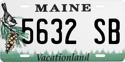 ME license plate 5632SB