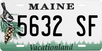 ME license plate 5632SF