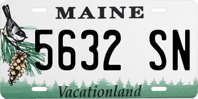 ME license plate 5632SN