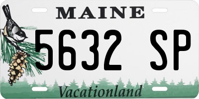 ME license plate 5632SP