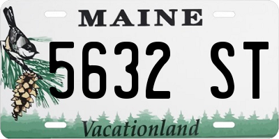 ME license plate 5632ST