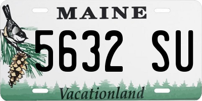 ME license plate 5632SU