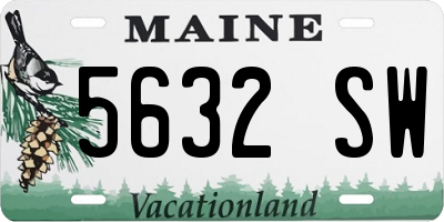 ME license plate 5632SW
