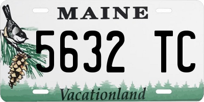 ME license plate 5632TC