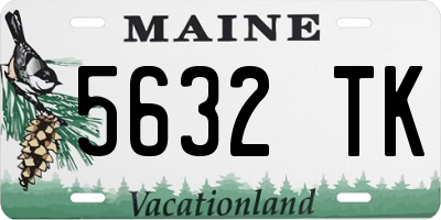 ME license plate 5632TK