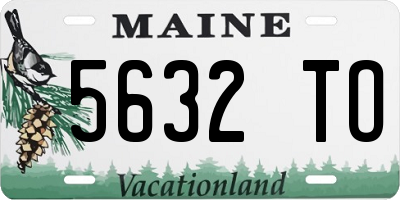 ME license plate 5632TO