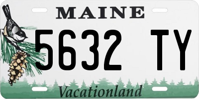 ME license plate 5632TY
