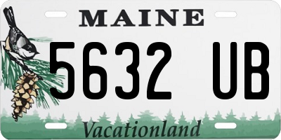 ME license plate 5632UB