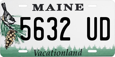 ME license plate 5632UD