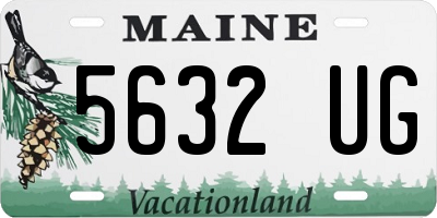 ME license plate 5632UG
