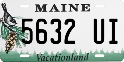 ME license plate 5632UI