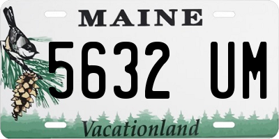 ME license plate 5632UM