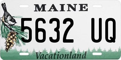 ME license plate 5632UQ