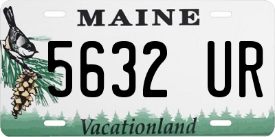 ME license plate 5632UR