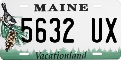 ME license plate 5632UX