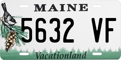 ME license plate 5632VF