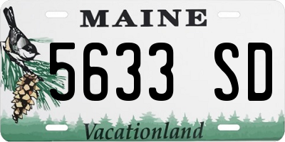 ME license plate 5633SD