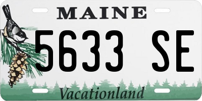 ME license plate 5633SE