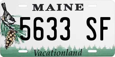 ME license plate 5633SF