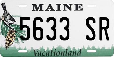 ME license plate 5633SR