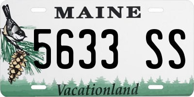 ME license plate 5633SS