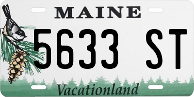 ME license plate 5633ST