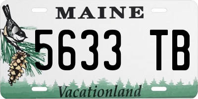 ME license plate 5633TB