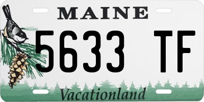 ME license plate 5633TF