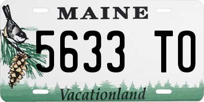 ME license plate 5633TO