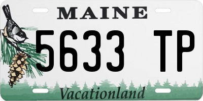 ME license plate 5633TP
