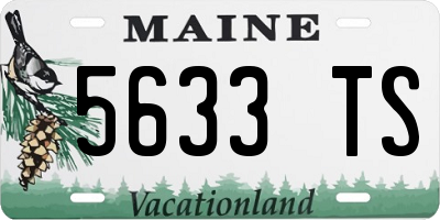 ME license plate 5633TS
