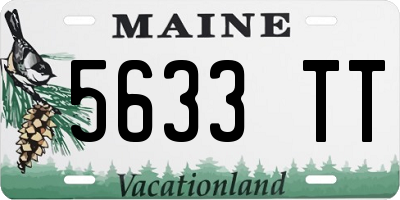 ME license plate 5633TT