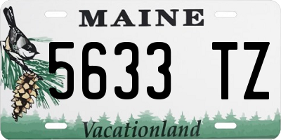 ME license plate 5633TZ