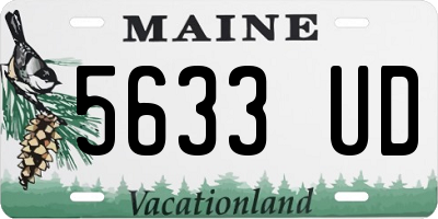 ME license plate 5633UD