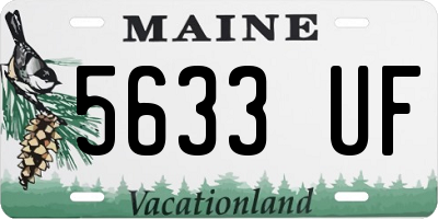 ME license plate 5633UF