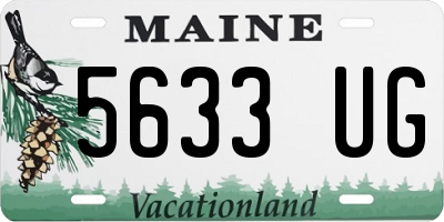 ME license plate 5633UG