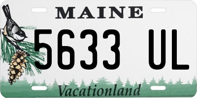 ME license plate 5633UL