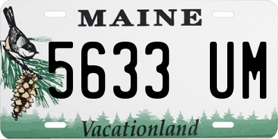 ME license plate 5633UM