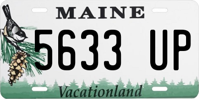 ME license plate 5633UP