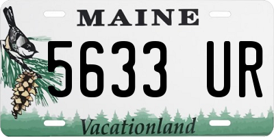 ME license plate 5633UR