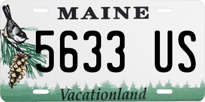 ME license plate 5633US