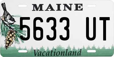 ME license plate 5633UT
