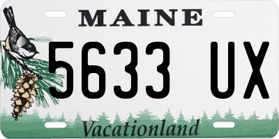 ME license plate 5633UX