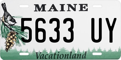 ME license plate 5633UY